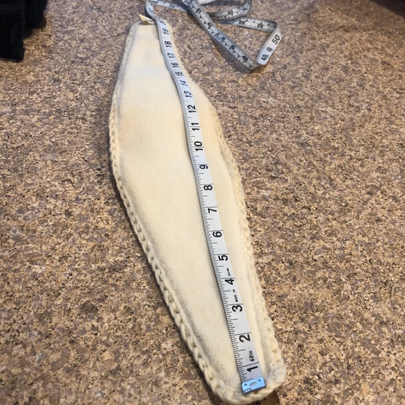 SIJJL Wool and Fleece Lined Cream Headwear Headwrap Floral/Flower - Picture 13 of 16